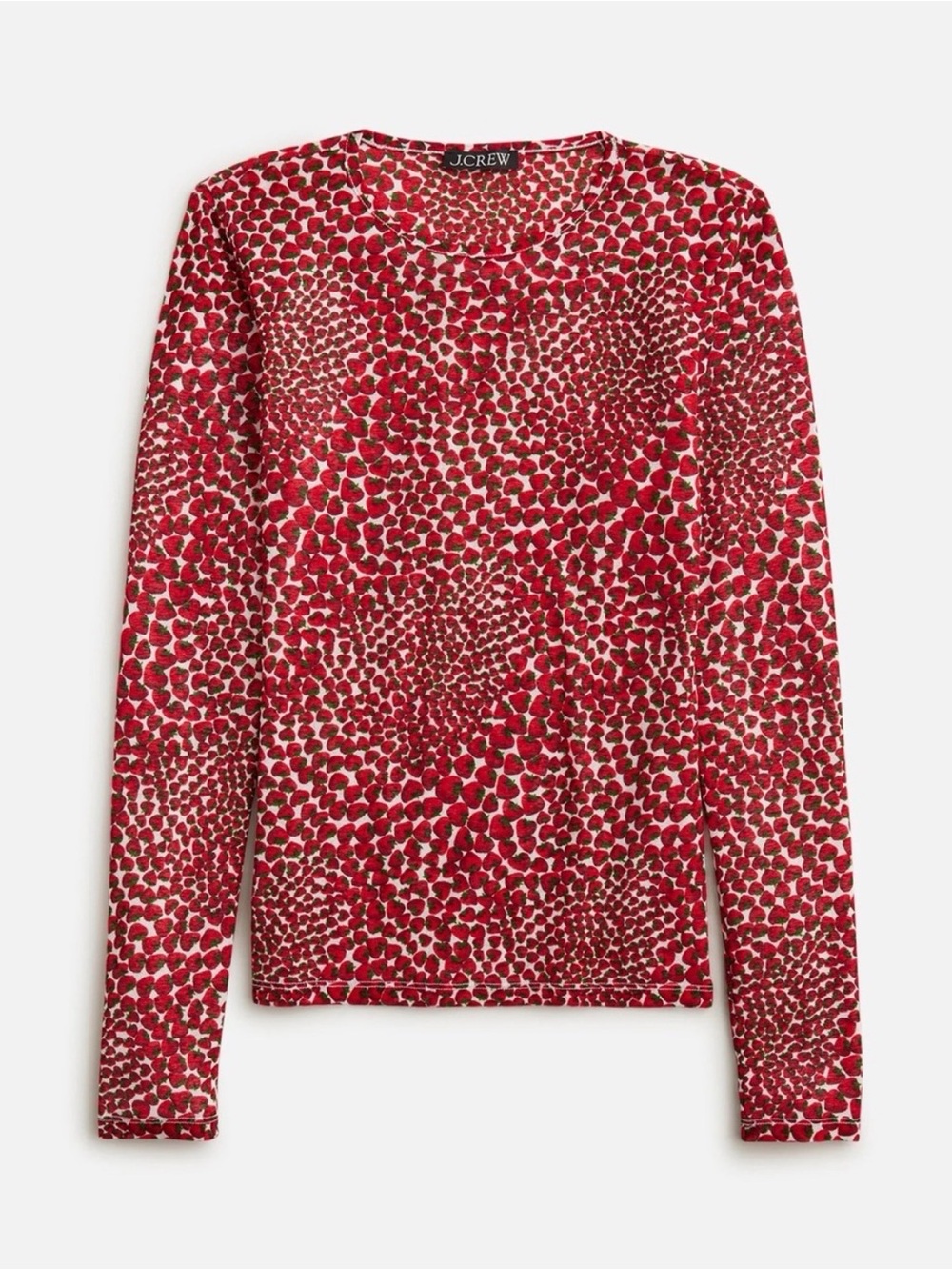 NWT J.Crew strawberry shirt semi sheer